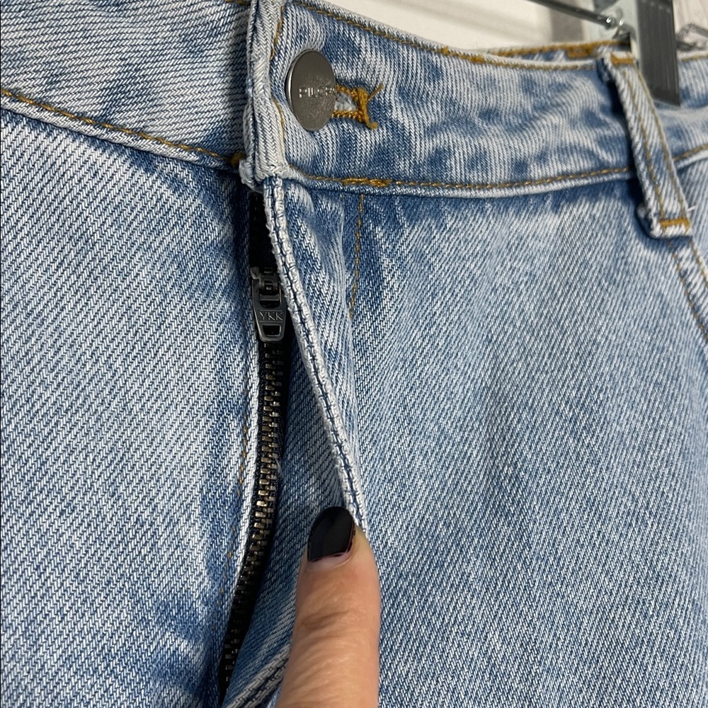Anthropologie Pilcro pleated basque waist denim midi skirt size 14 - Picture 4 of 8